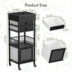Amazer Bamboo Makeup Organizer Cart - Image 2