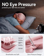 Weighted Sleep Mask for Women: 3D Contoured Blackout Eye Mask for Eyelash - Image 5
