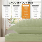 Cozyide Green Duvet Cover Queen Size, 3 Pieces Bedding Duvet Covers, Soft - Image 3