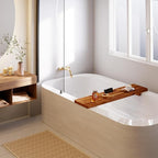 Tinamo Acacia Bathtub Caddy Tray Table | 35x9 Inch Large Bath Tub Wooden | - Image 4