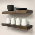 URBANDI, Rustic Floating Shelves, Hidden Bracket, Solid Wood, Heavy Duty by Hand-madeInUSA