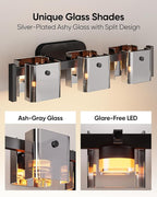 JACKYLED Bathroom Light Fixture, Modern 3-Light Vanity Lights - Image 3