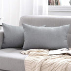 MIULEE Pack of 2 Decorative Outdoor Solid Waterproof Throw Pillow Covers Faux - Image 7