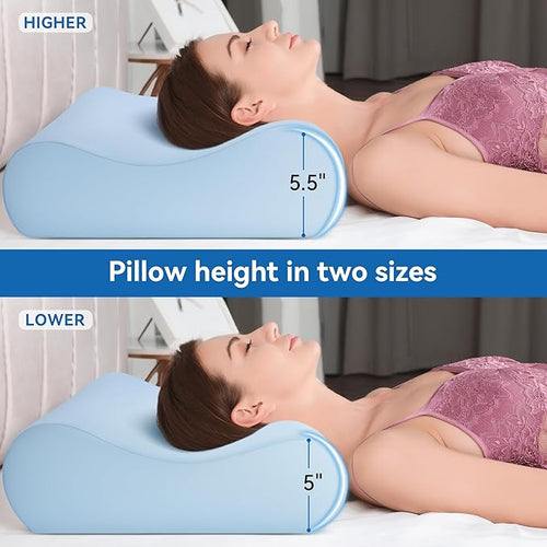 AM AEROMAX 32" King Size Contour Memory Foam Pillow, Cervical Pillow - Image 2