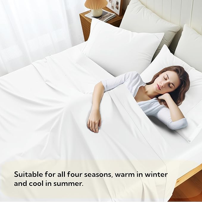 Cotton Flat Sheets Only, 600 TC 100% Cotton Flat Sheet Top Sheet Only, TwinXL - Image 7