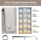 LED Modern Bathroom Light Fixtures Over Mirror, 3-Light Brushed Nickel Vanity - Image 3