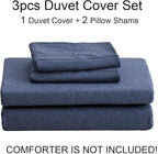 PURE ERA Jersey Knit Duvet Cover Set 100% T-Shirt Cotton Super Soft Comfy 3pc - Image 6