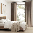 Topfinel 94 Inches Long Taupe Flax Custom Blackout Linen Curtains, Viral Ivory - Image 7
