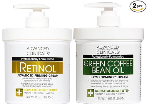 Advanced Clinicals Retinol Body Cream + Green Coffee Bean Oil Thermo by AdvancedClinicals