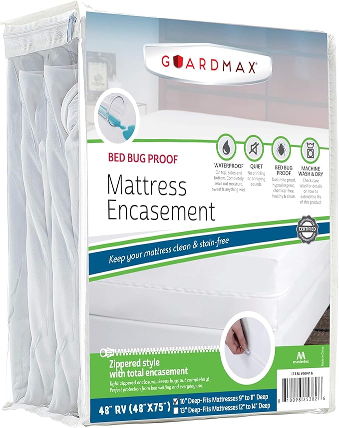 Guardmax Jersey Knitted RV Size Zippered Mattress Encasement by Guardmax