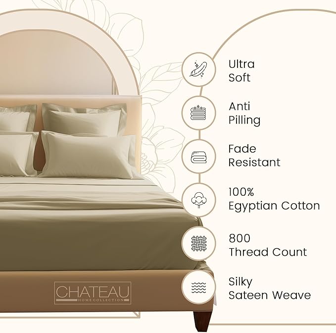 Bed Sheets King Size Sheets Set, 800 Thread Count Sateen Weave King Size - Image 4
