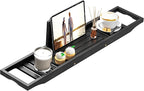 Bathtub Tray Caddy Black by Unknown
