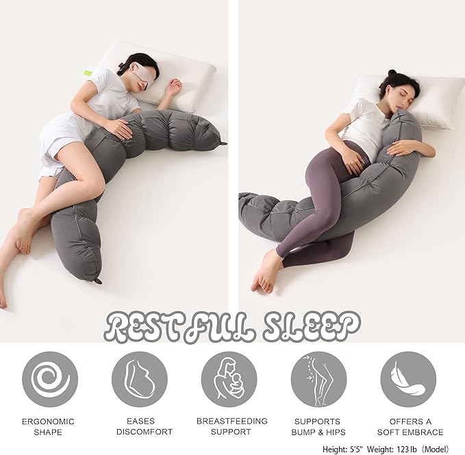Peallow – Long Round Body Pillow - Image 5