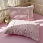 mixinni Pink Gingham Duvet Cover Full Size - Image 7