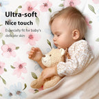 Baby Mini Crib Sheets Girl, Portable 38”x26” Pack and Play Sheets Fitted - Image 2