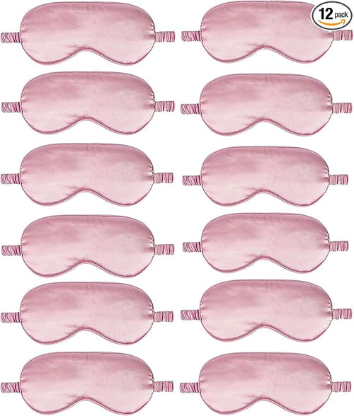 12PACK Silky Sleep Masks Satin Eye Mask Silk Eyes Cover by WJingYiJia