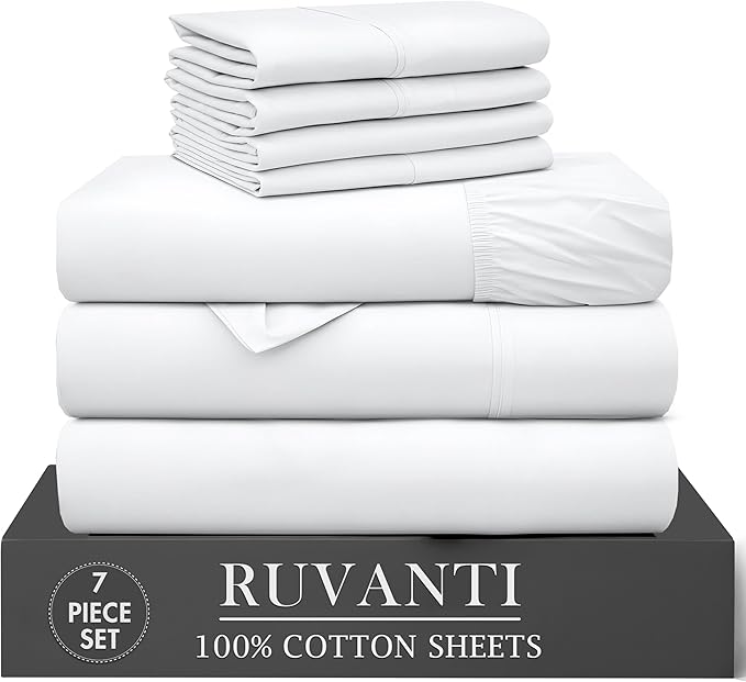 RUVANTI 7 Pcs Cotton Sheets by Ruvanti