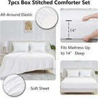 CozyLux Queen Comforter Set White - Image 6