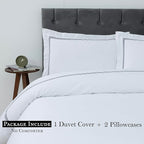 Dreamology White Duvet Cover Luxury Hotel Quality Bedding Set 100% Cotton - Image 4