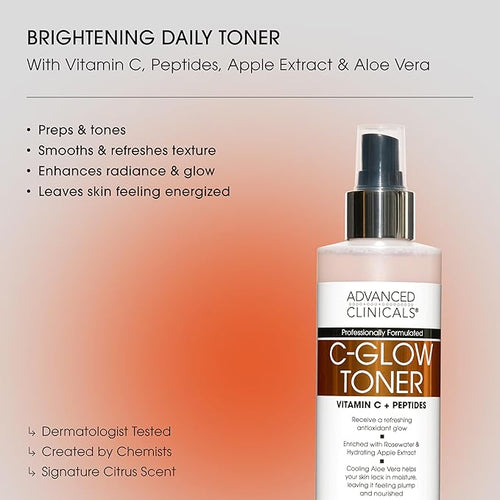 Advanced Clinicals Vitamin C Glow Facial Mist Toner - Image 2