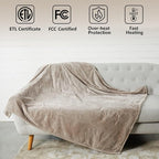 Tefici Heated Blanket Throw 50"x60", Ultra Soft 2-Layer Flannel Electric Blanket - Image 2