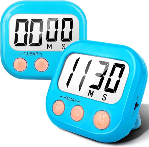 2 Pack Kitchen Timers Loud Ring Digital Timers by AOUCE