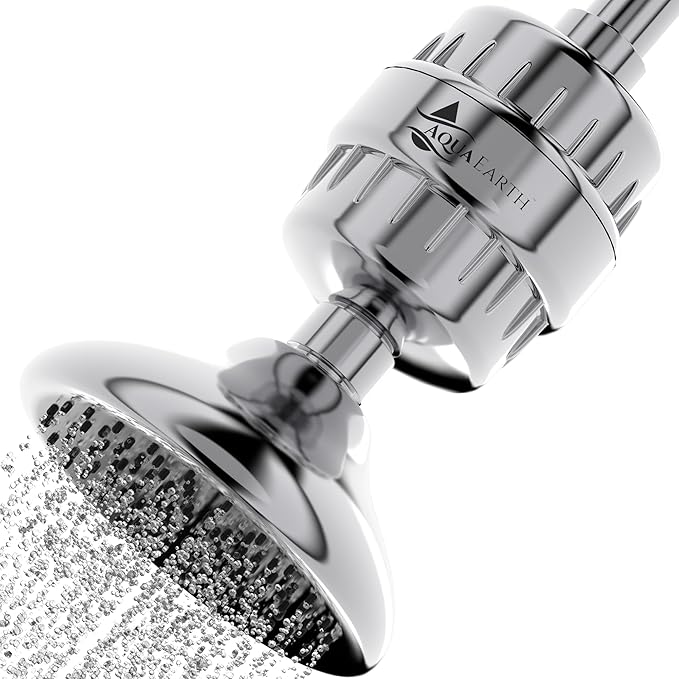 Aqua Earth Shower Head Filter For Hard Water Oil Bronze 20 Stages to Remove - Image 5