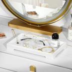Luxspire Resin Vanity Tray, Bathroom Toilet Tank Storage Tray, 10.03 x 5.9 in - Image 2