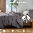 SONORO KATE 100% French Linen Duvet Cover King Size, Soft Breathable - Image 4