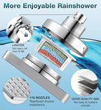 Dual Filtered Rain Shower Head Combo, High Pressure 10 Modes Handheld Shower - Image 4