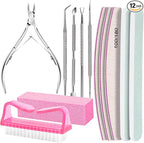 FANDAMEI Nail Care Kit, Nail Files 100/180, Nail Buffer Block, Cuticle Nippers by FANDAMEI