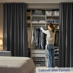 Room Divider Ceiling Mounted Curtains Track Sets Extra Wide Blackout Curtain - Image 3