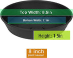 LWALRS 4 Packs 8 Inches Plant Saucer Drip Trays, Round Plastic Plant Pot - Image 2