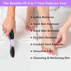 Foot File Callus Remover 4-in-1, Feet Scraper Pedicure Tools - Image 4