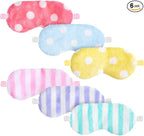 Cuffbow 6 Pack Plush Sleep Mask Set, Cute Plush Eye Masks by Cuffbow