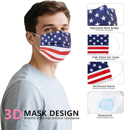 akgk 100PCS Disposable Face Masks - Image 2