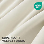Joydeco White Velvet Curtains 90 Inches 2 Panels, Luxury Thermal Insulated Soft - Image 2
