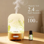 Essential Oil Diffuser, Hand Blown Glass Aromatherapy Diffuser, Ultrasonic Cool - Image 7