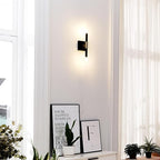 Globe Electric 65000044 2-Light Wall Sconce, Matte Black, Antique Brass Accent - Image 3