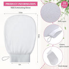 FoldTier 20 Pcs Exfoliating Glove Bulk Summer Exfoliator Mitt Body Scrubber - Image 2