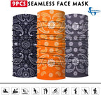 Venswell Neck Gaiter Face Mask Men Women, Seamless Bandana Rave Face Cover - Image 3