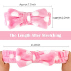 Casoty 6 Pcs Hairband, Soft Coral Fleece Spa Headbands, Bow Headband - Image 5