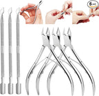6PCS Cuticle Trimmer with Cuticle Pusher, Cuticle Kit Cuticle Nippers Manicure by Qusmeiyici