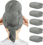 HOMEXCEL 5 Pack Large Microfiber Hair Towel Wrap by HOMEXCEL
