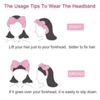 Casoty 6 Pcs Skincare Headband Bow Hair Band Spa Headband - Image 6