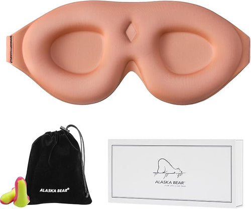 ALASKA BEAR 100% Blackout Sleep Mask by ALASKABEAR