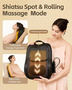 Back Massager with Heat, 3D Massage Pillow - Image 2
