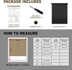 HESTIA No Drill Cordless Blackout Roller Shades Screwless Waterproof Shower - Image 6