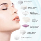 COSLUS Facial Cleansing Brush Silicone Face Scrubber: 7 in 1 FBS-D Electric - Image 4