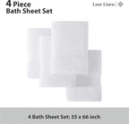 LANE LINEN 100% Cotton 4 Pack Bath Sheets - Image 4